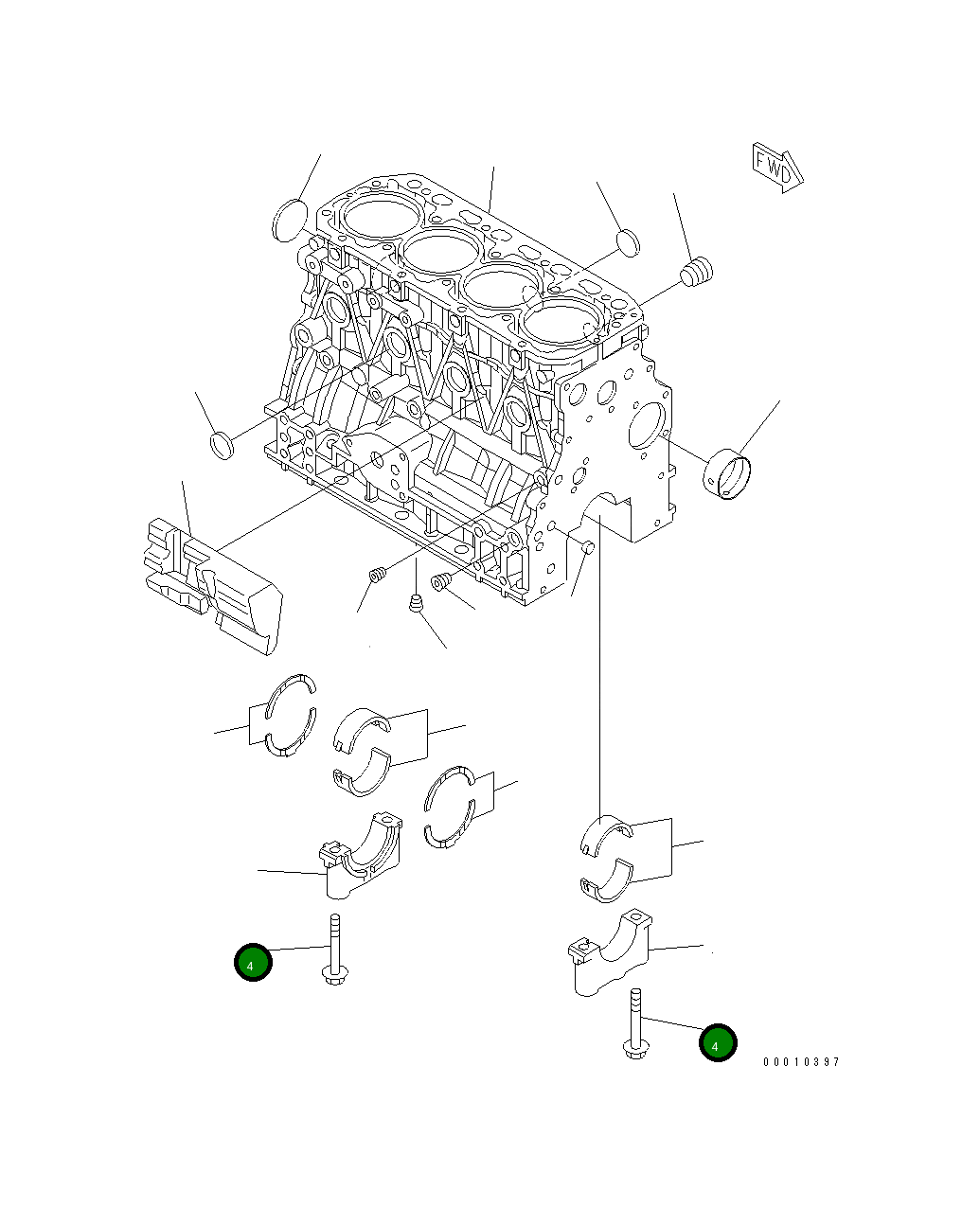 Болт 456-728 Komatsu