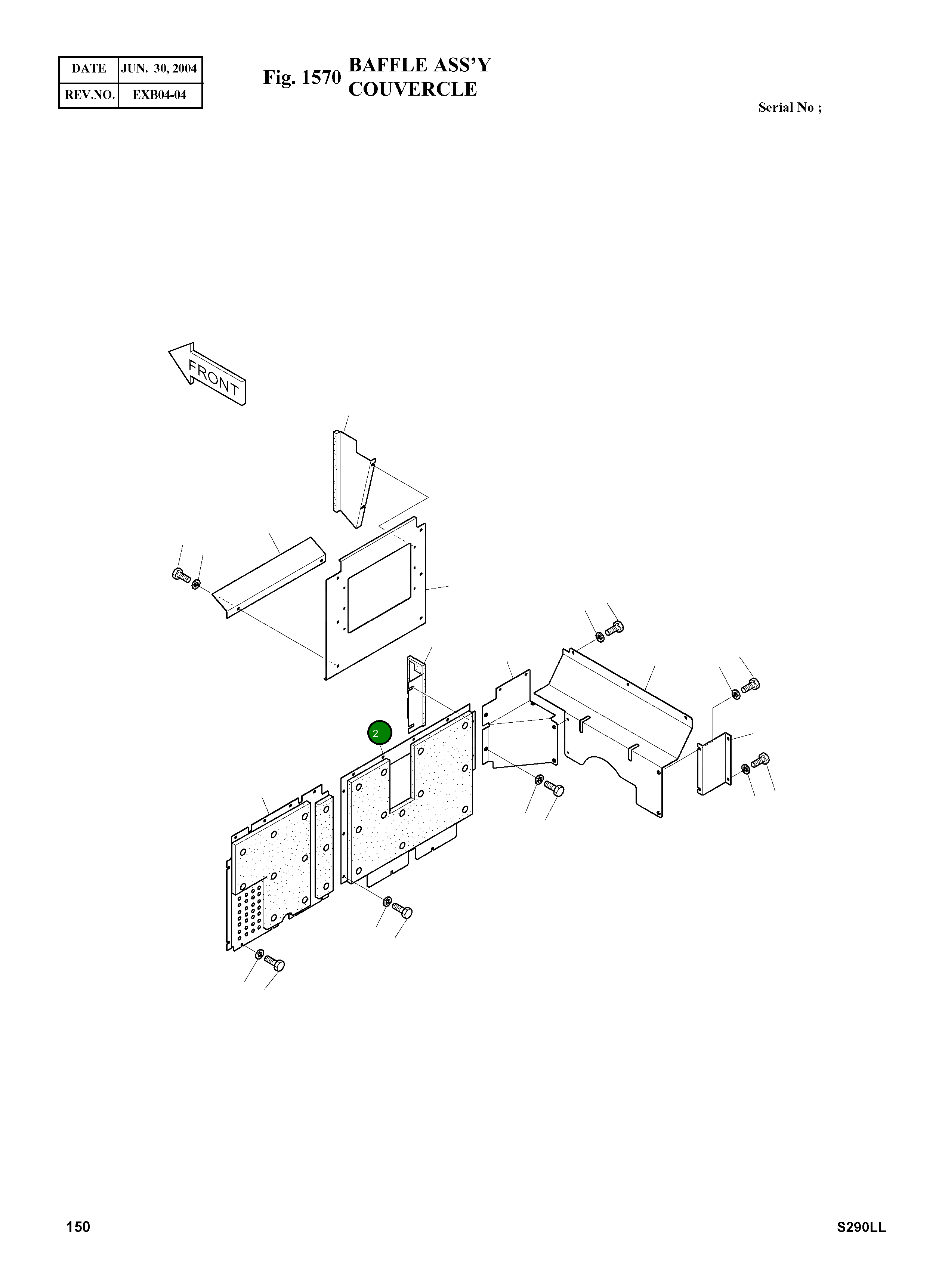Крышка 2621-3701E Komatsu