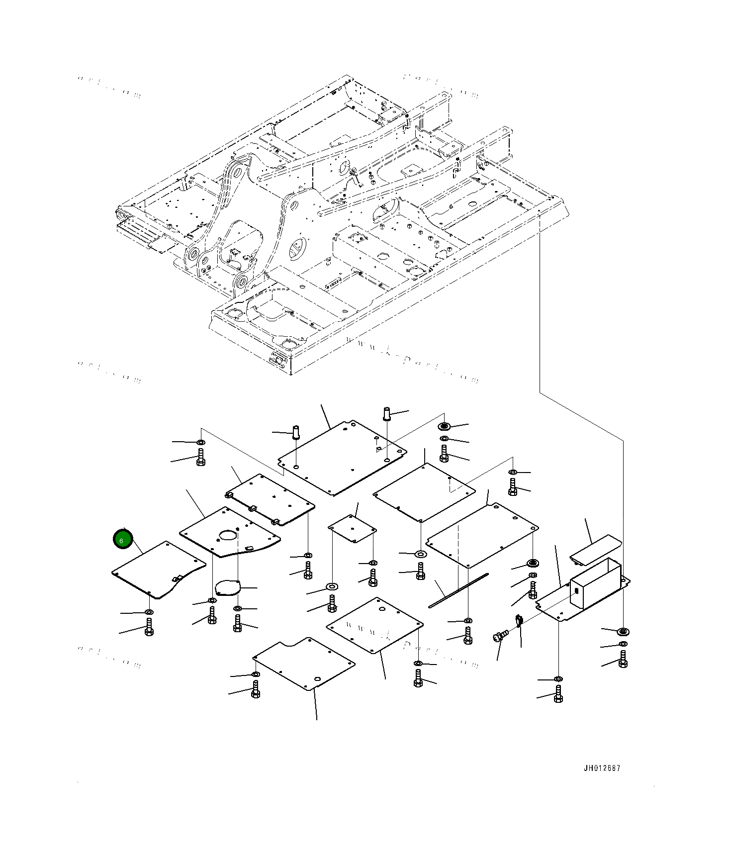Крышка 20Y5472970 Komatsu