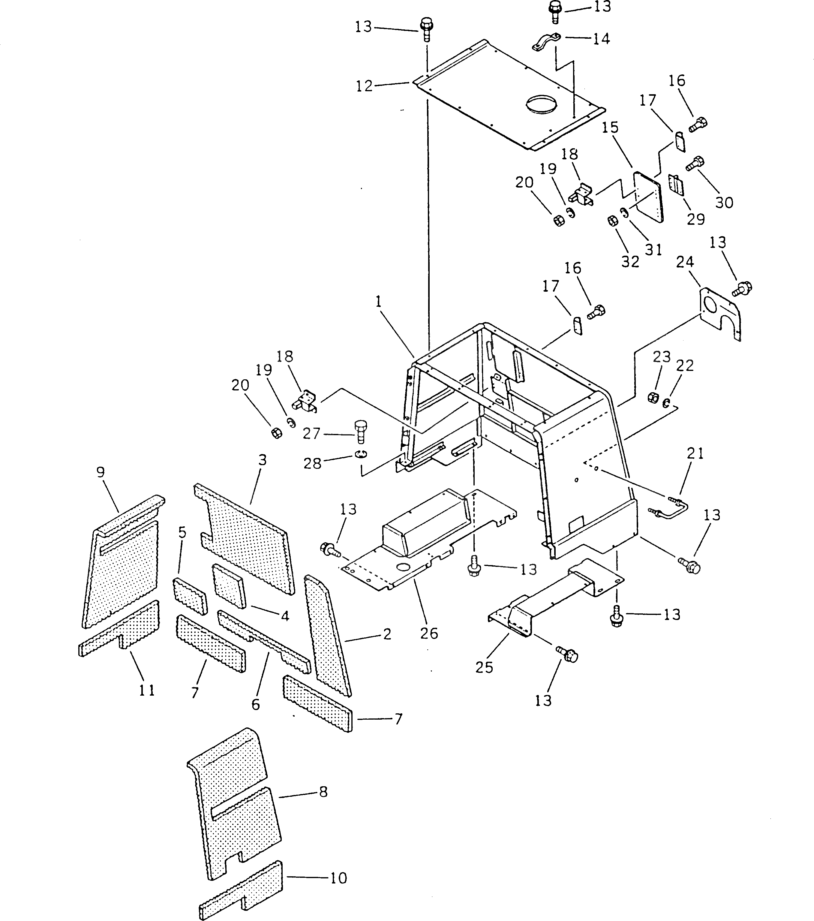Болт M011100500166 Komatsu