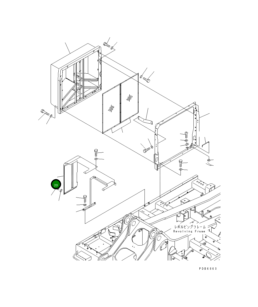 Крышка 209-54-78760  Komatsu