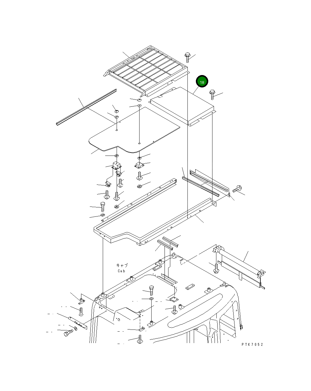 Крышка 21J-54-17242  Komatsu