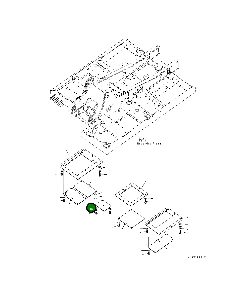 Крышка 20Y-54-62380 Komatsu
