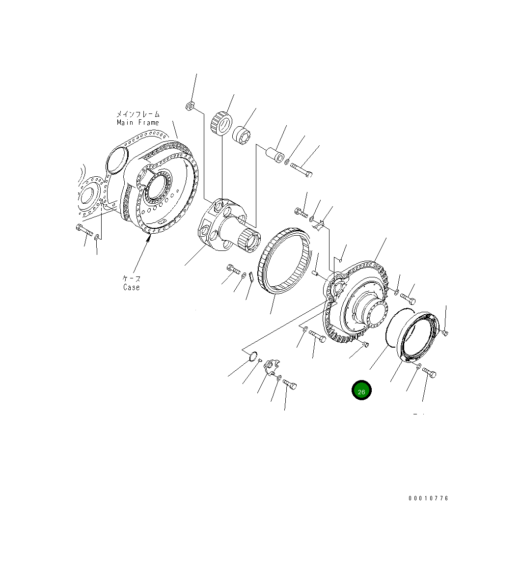 Кольцо уплотнительное (O-Ring) 198-09-45560 Komatsu