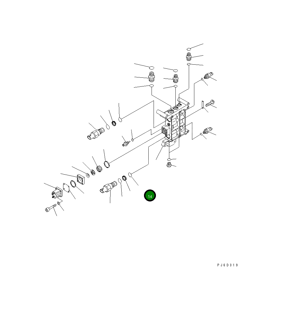 Кольцо уплотнительное (O-Ring) 6216-94-3940 Komatsu
