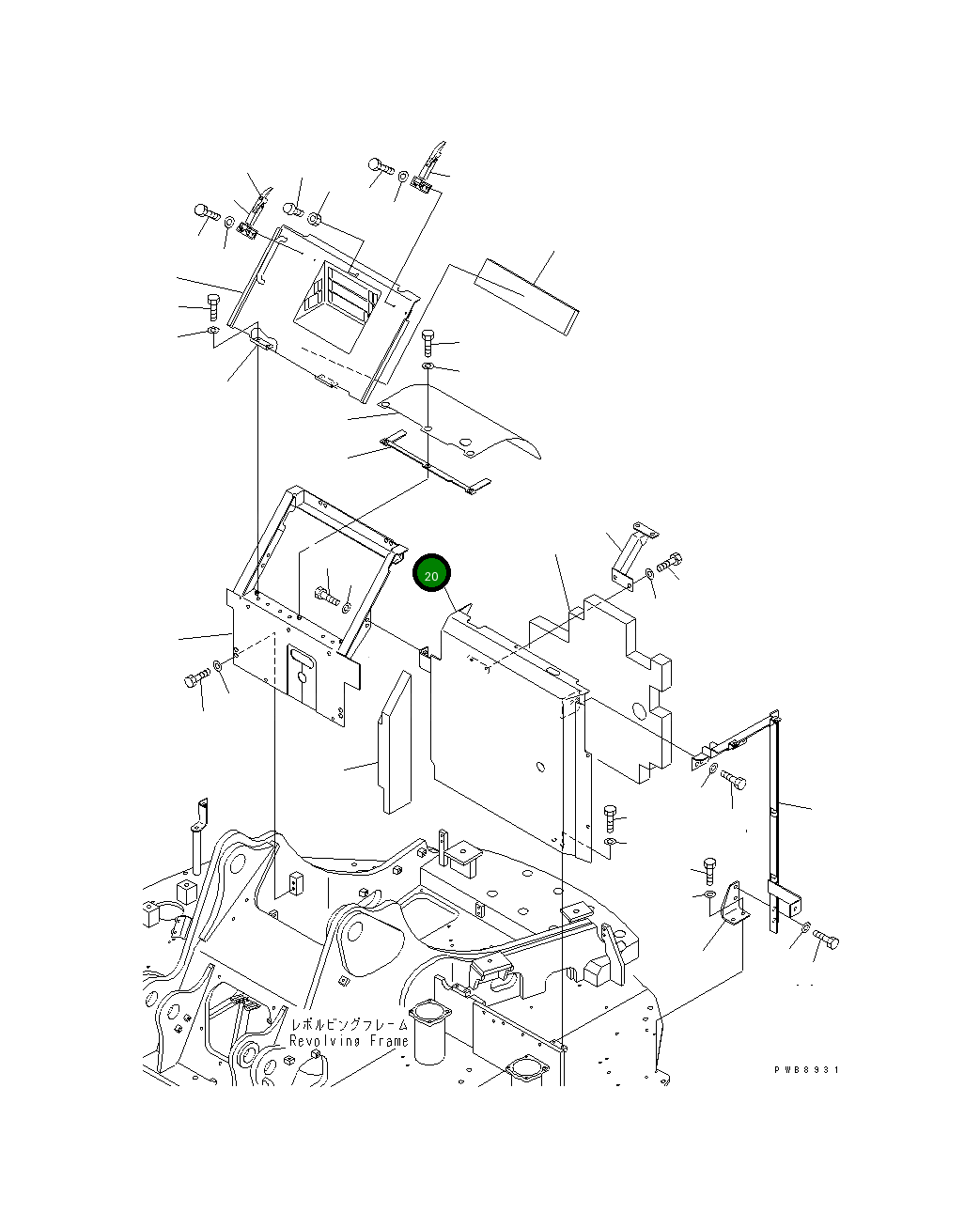 Крышка 22U-54-12353 Komatsu