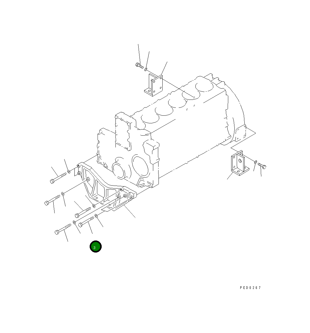 Болт 6210-21-3950 Komatsu