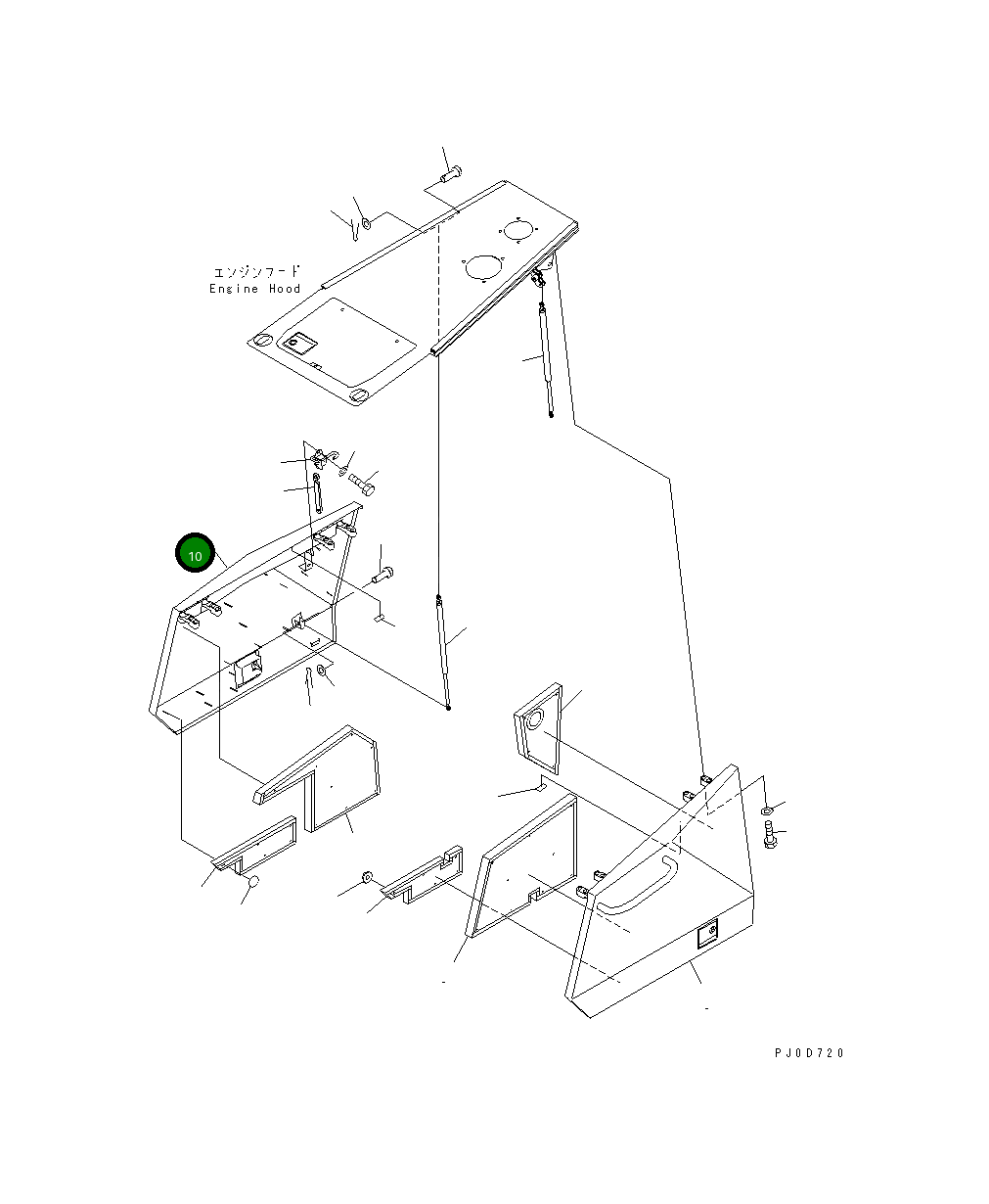 Крышка 11Y-54-12420  Komatsu