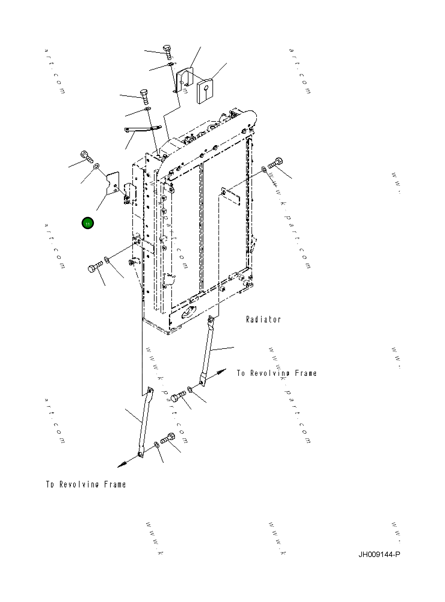 Крышка 21K-03-41571  Komatsu
