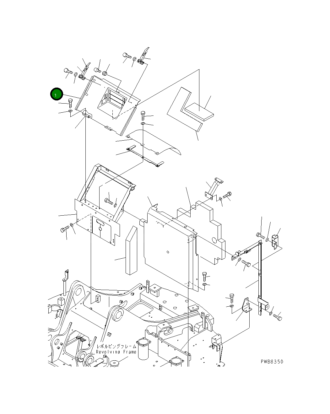 Крышка 22U-54-11242 Komatsu