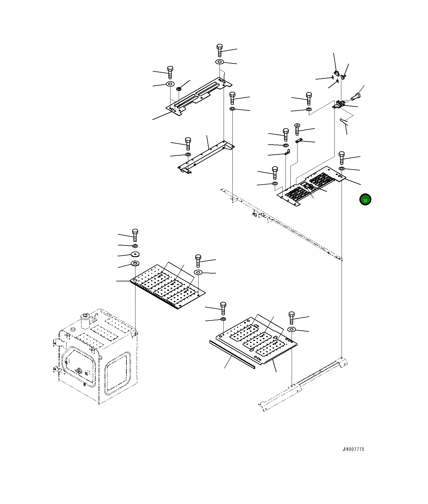 Крышка 20Y5477411  Komatsu