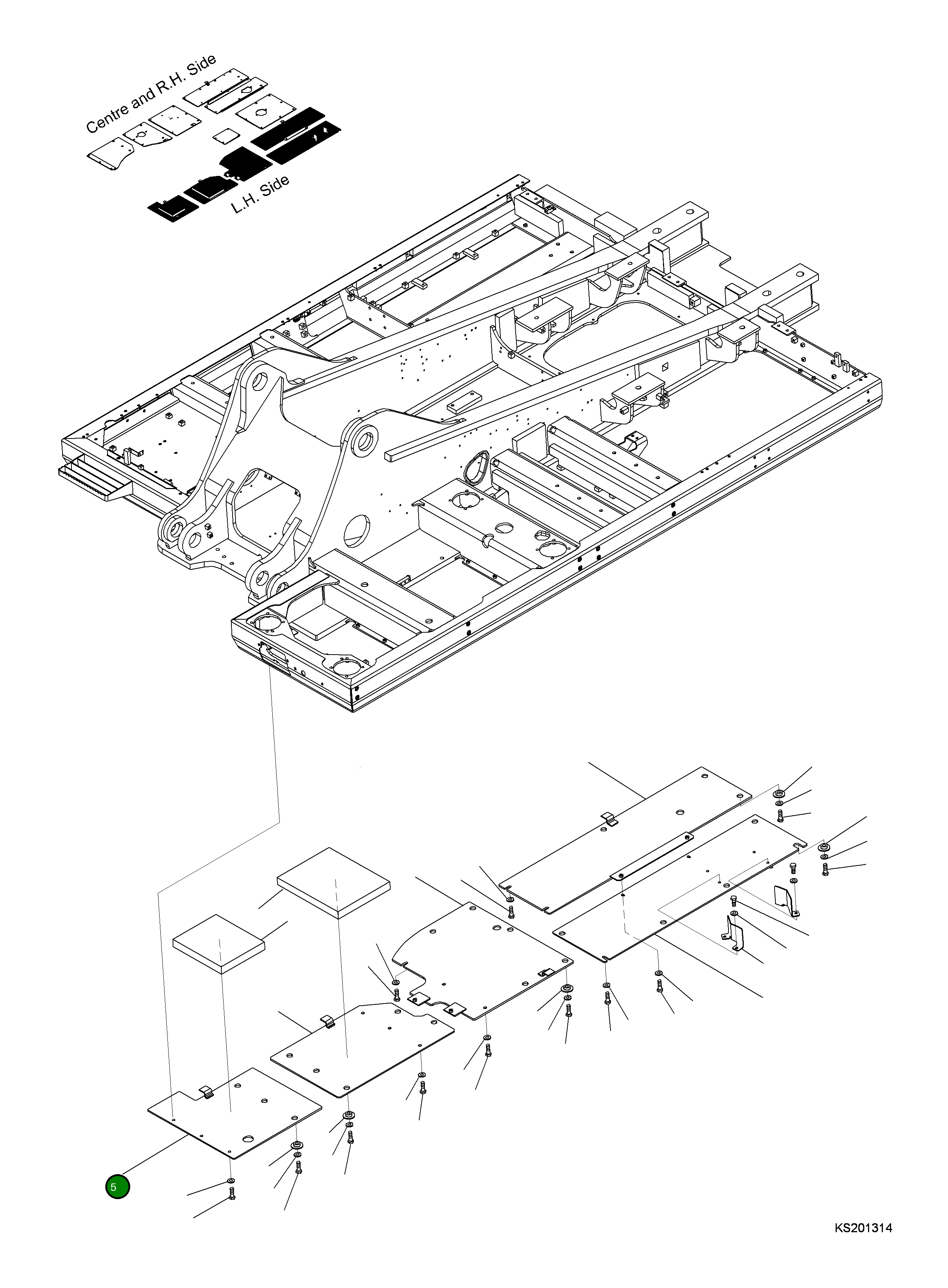 Крышка 207-54-KD510 Komatsu