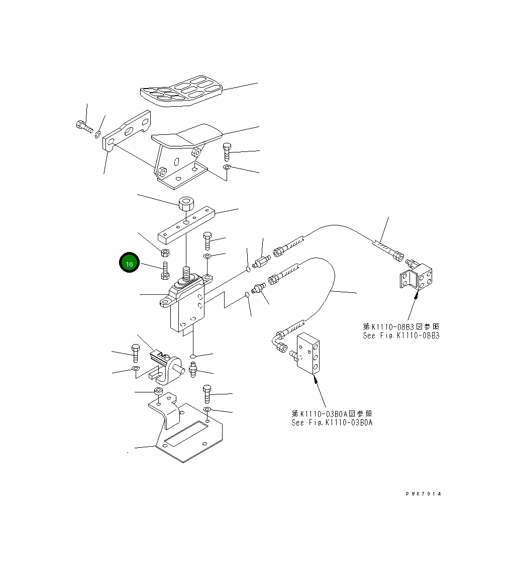 Болт 01016-50835 Komatsu