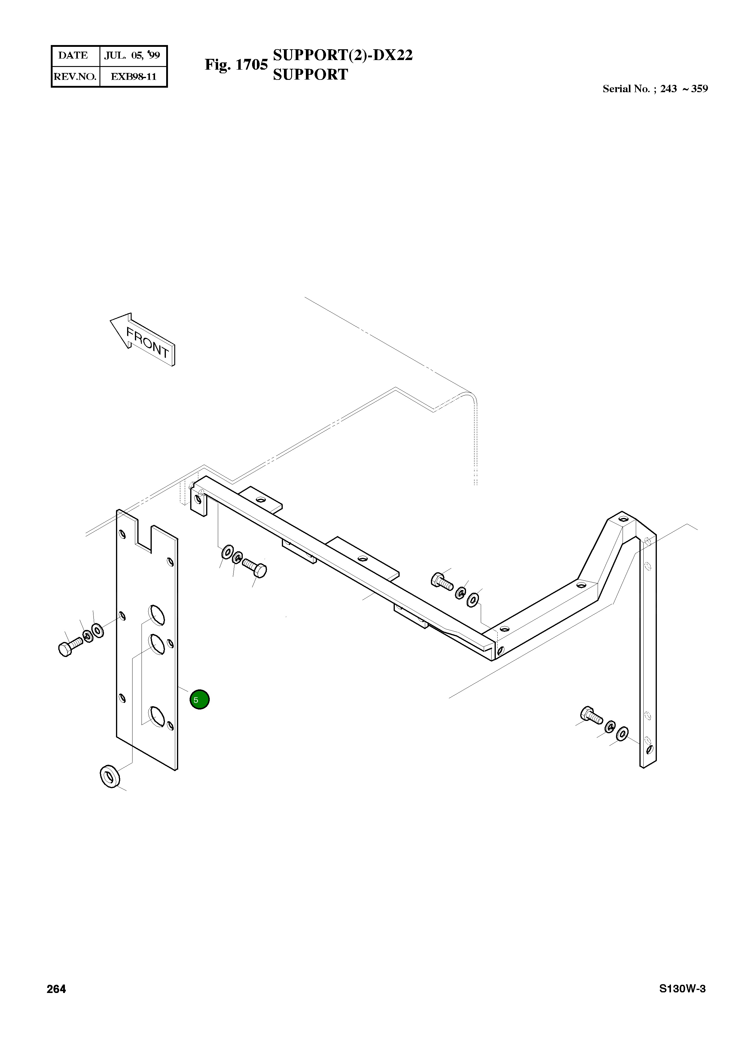 Крышка 2621-3066 Komatsu