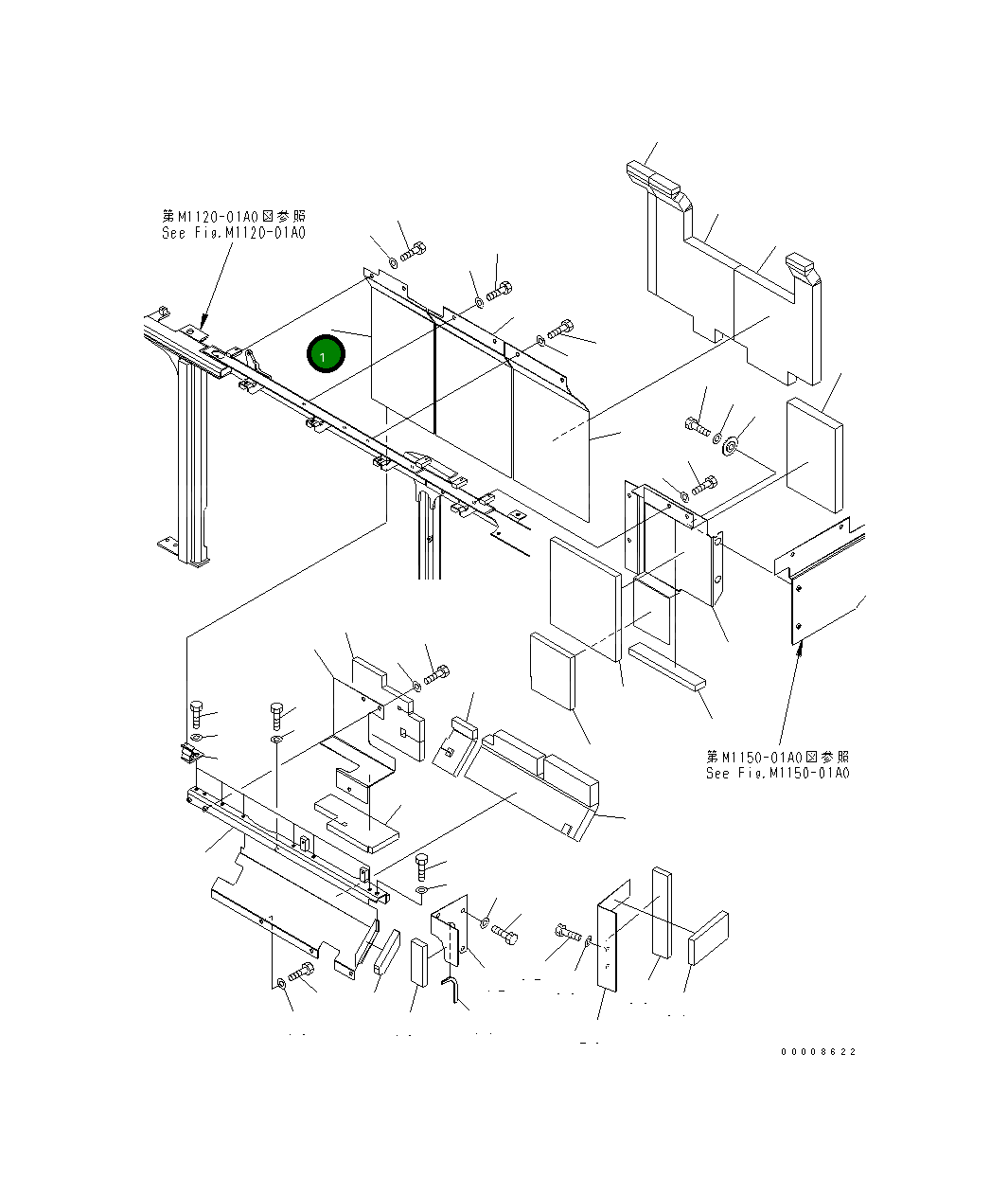 Крышка 21M-54-17542  Komatsu