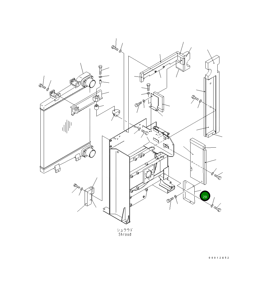Крышка 21N-03-37340 Komatsu