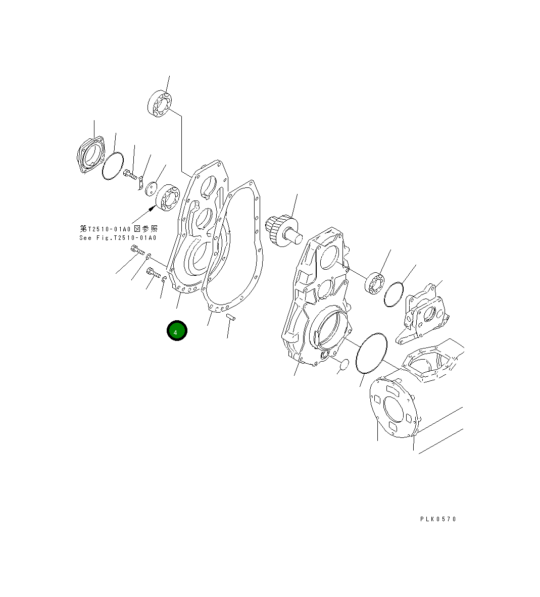 Крышка 124-Y60-1421  Komatsu