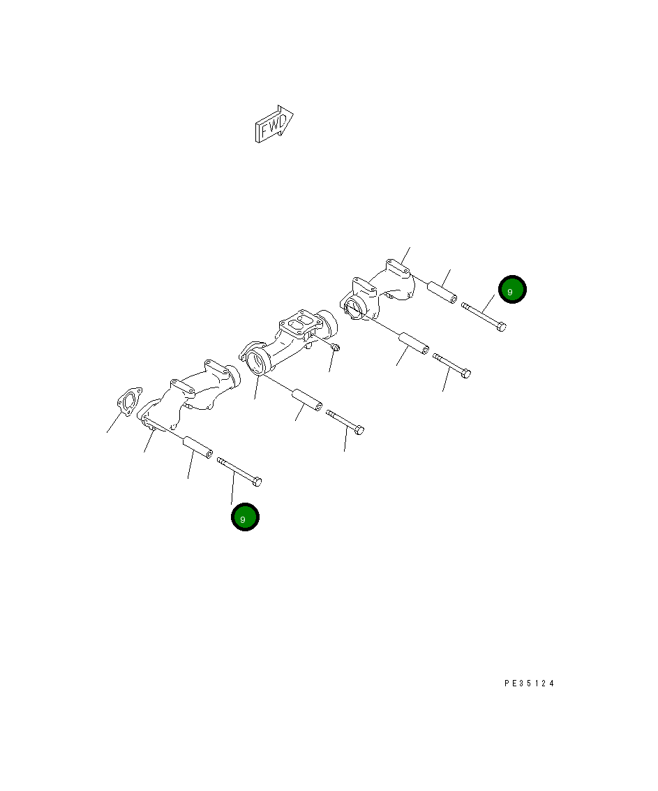 Болт 01011-31080 Komatsu