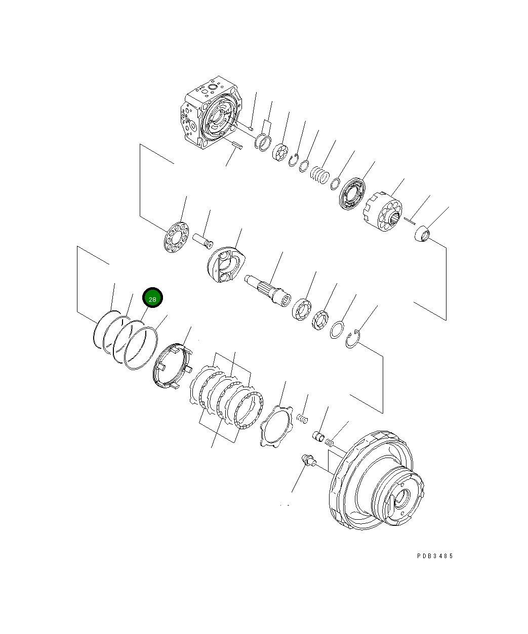 Кольцо уплотнительное (O-Ring) 708-8F-35180 Komatsu