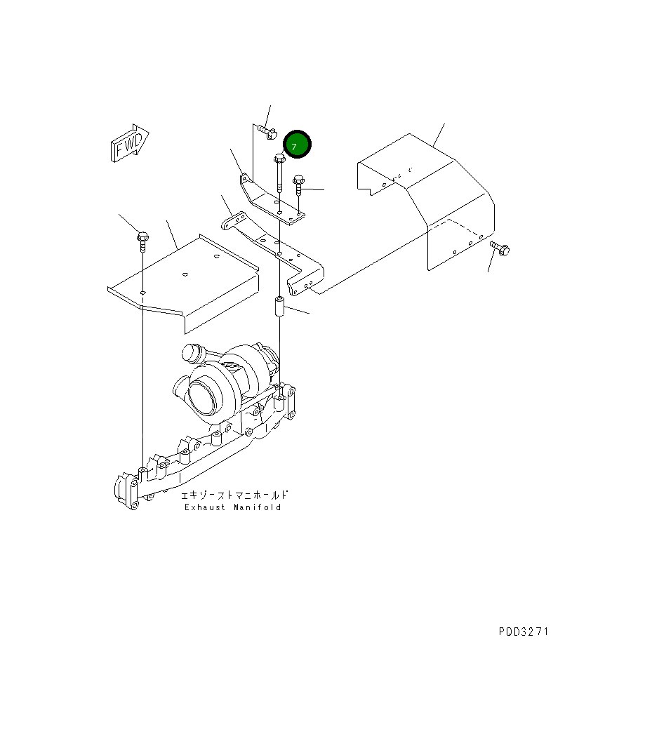 Болт 01435-01090 Komatsu