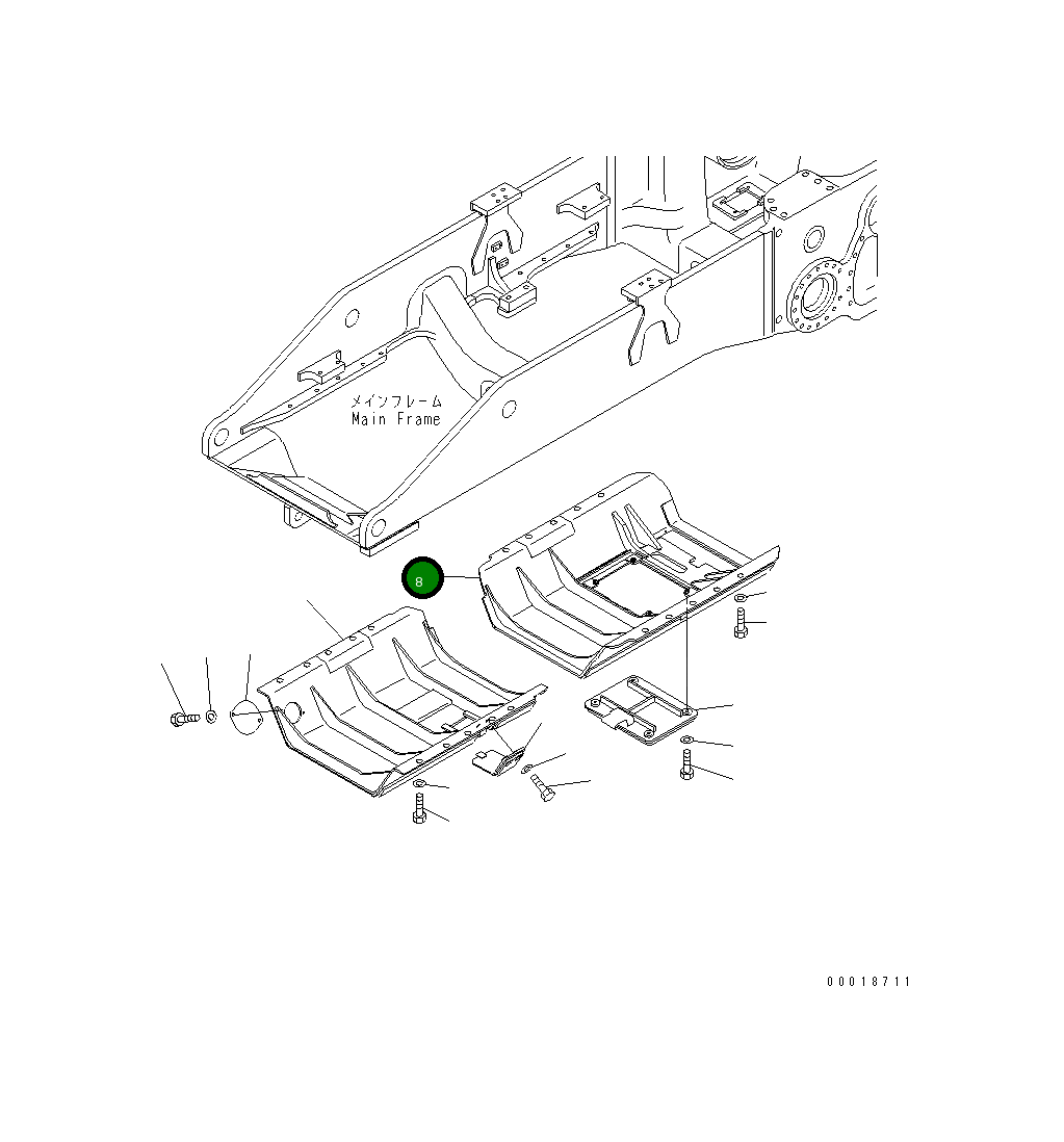 Крышка 17A-54-11870 Komatsu