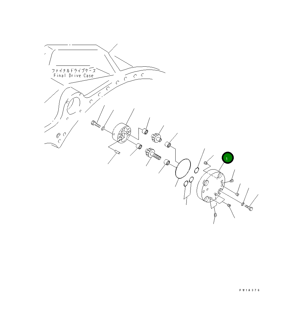 Крышка 19M-27-12124  Komatsu