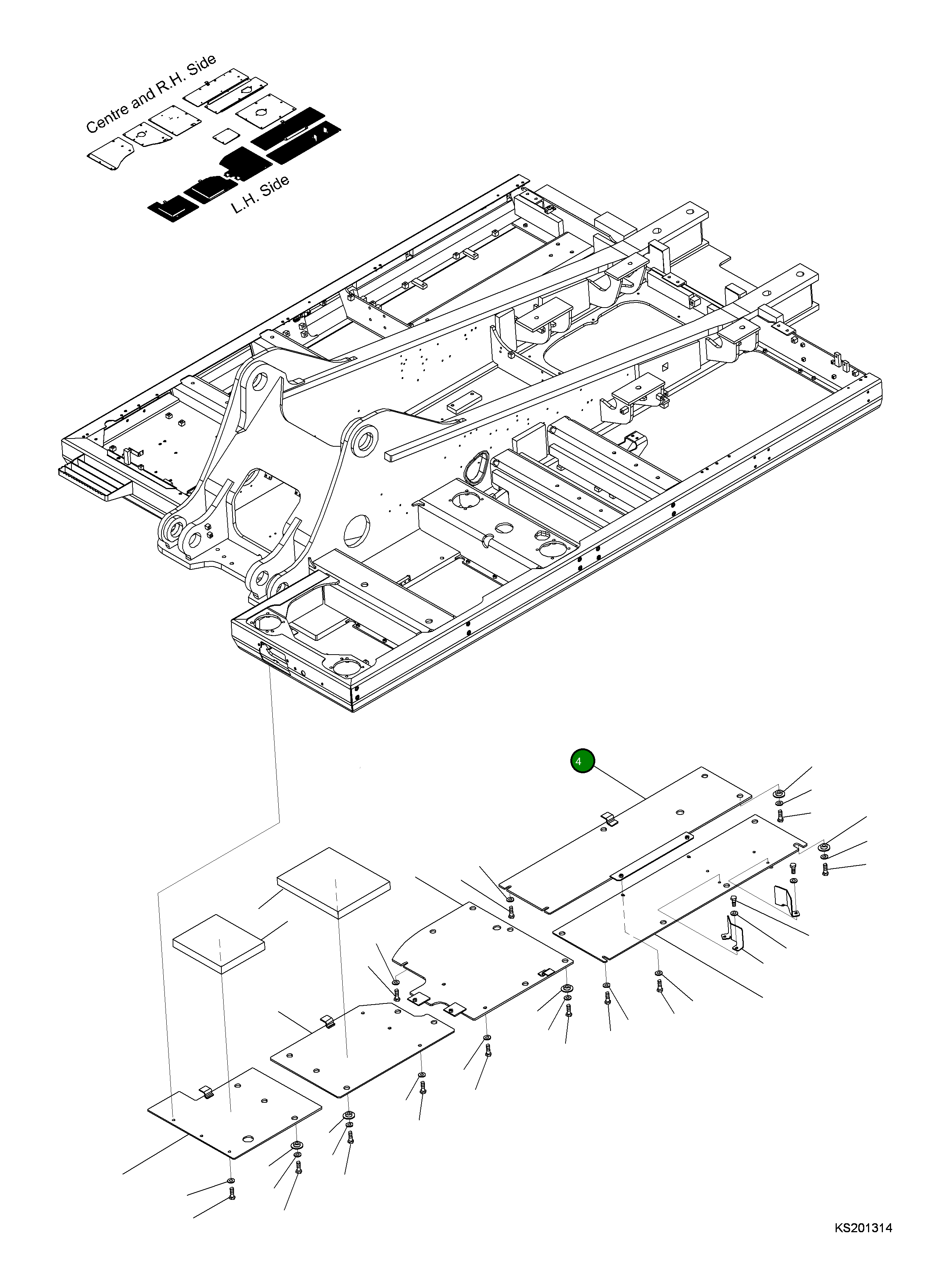 Крышка 207-54-KD430 Komatsu