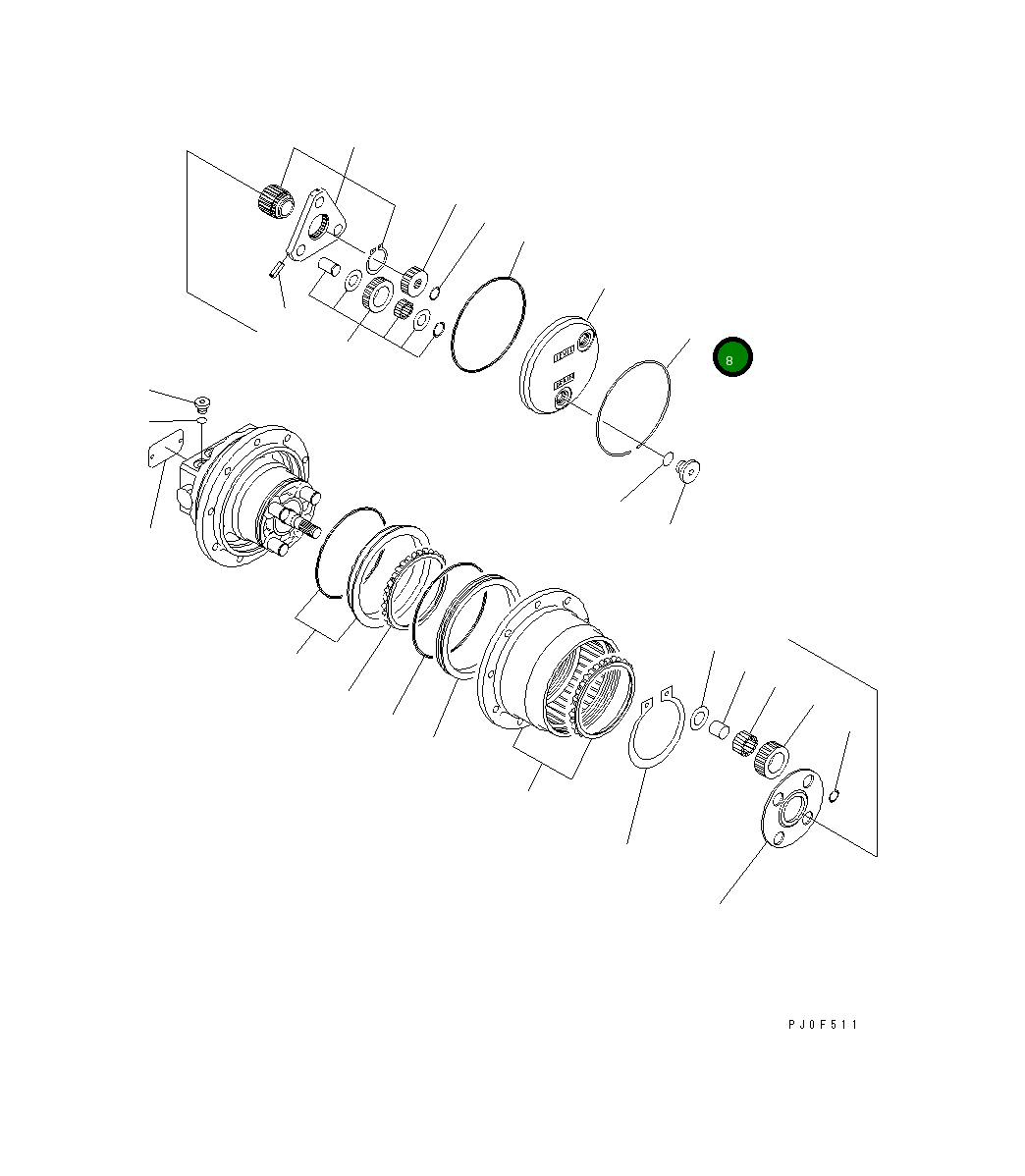 Кольцо FUFRP-0961-13 Komatsu