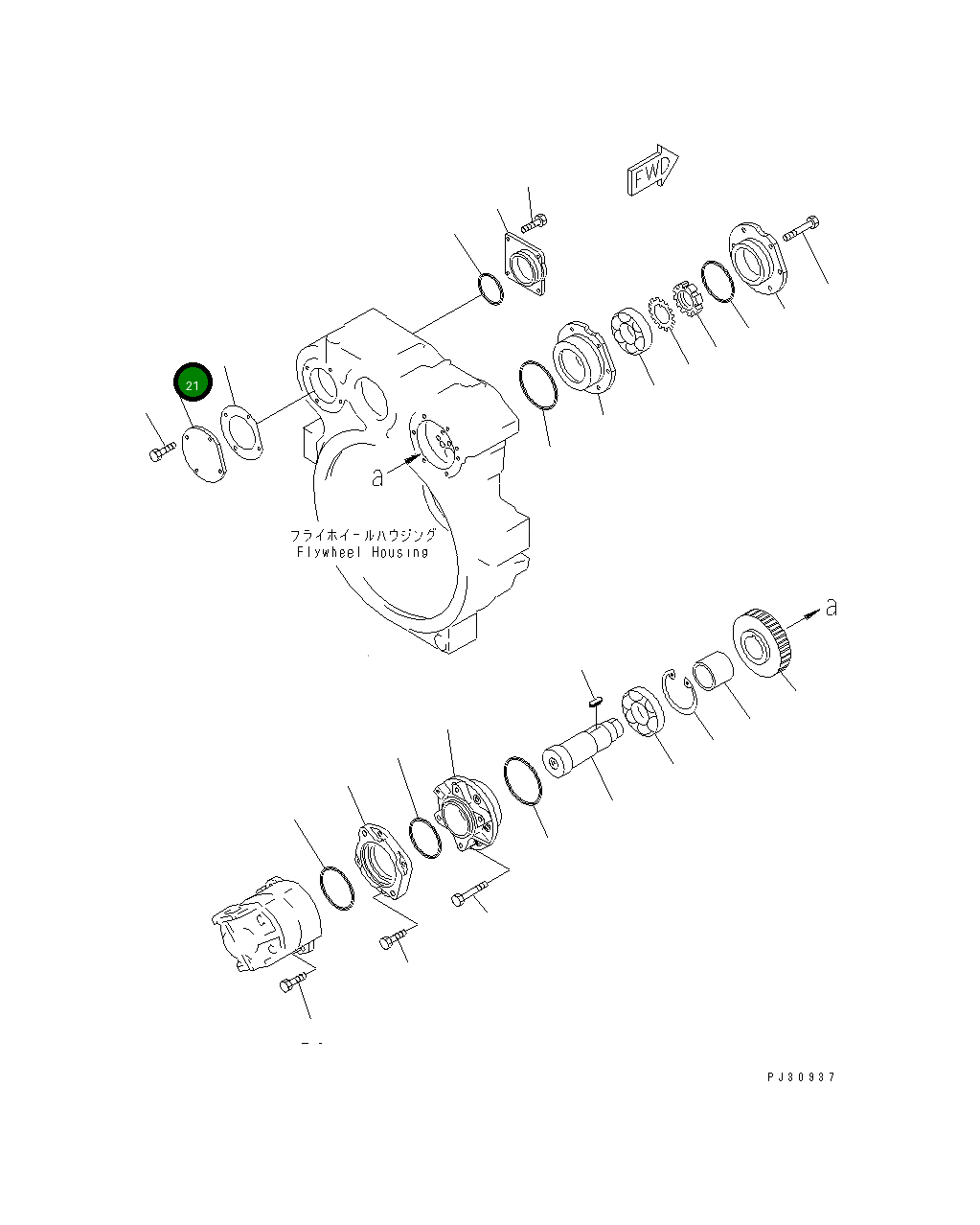 Крышка 6668-21-4630 Komatsu