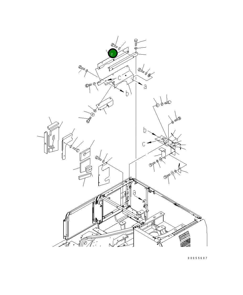 Крышка 21K-54-73681 Komatsu