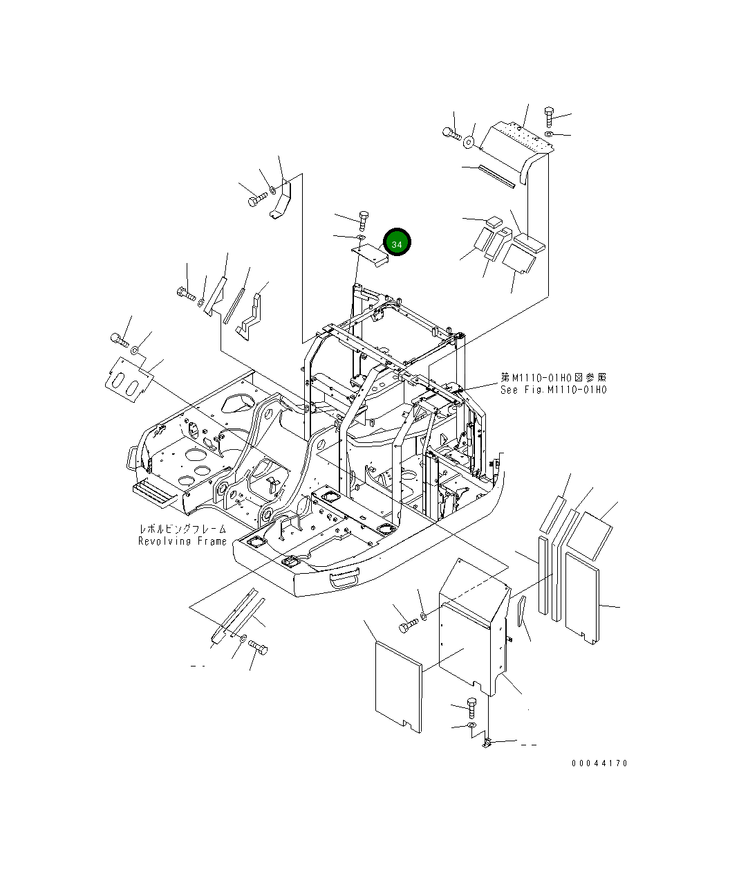 Крышка 22U-54-27510 Komatsu
