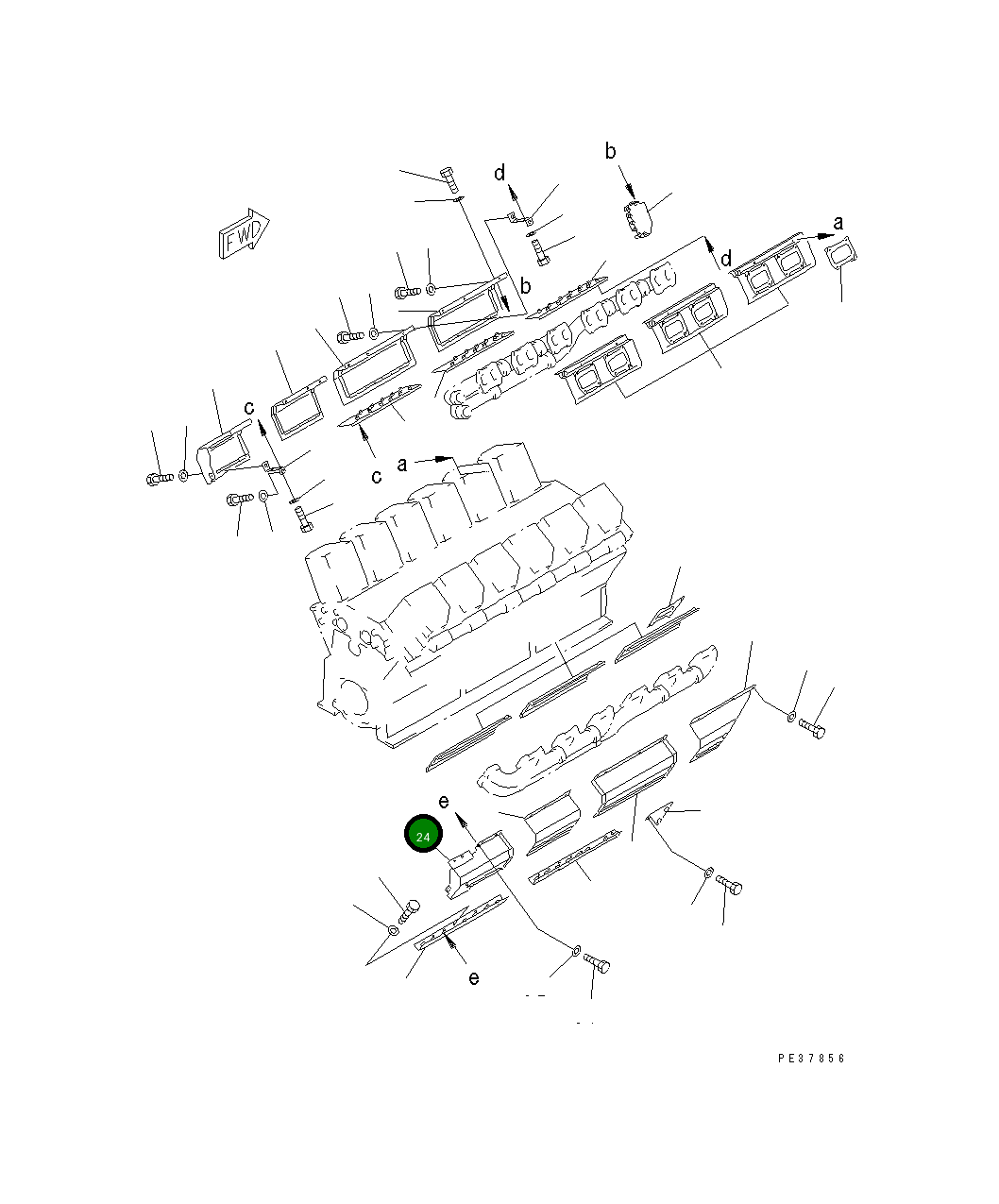 Крышка 6166-11-9232 Komatsu
