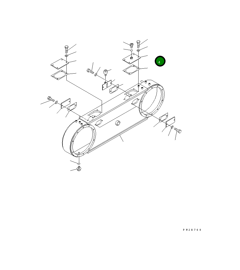 Крышка 23A-25-31211 Komatsu