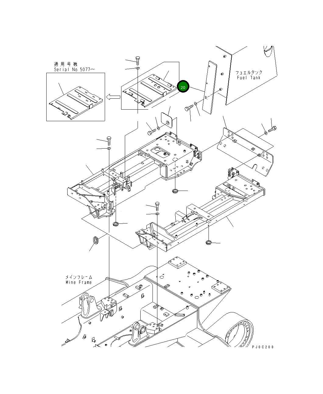 Крышка 11Y-54-13721 Komatsu