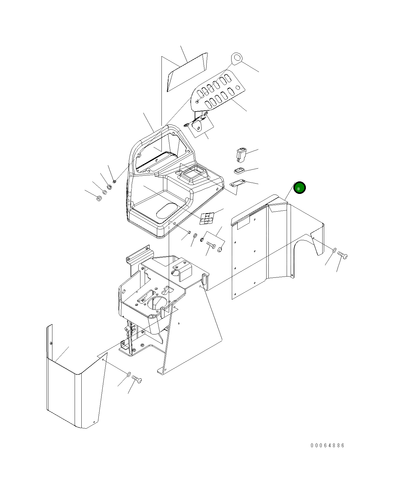 Крышка 421-43-48170 Komatsu