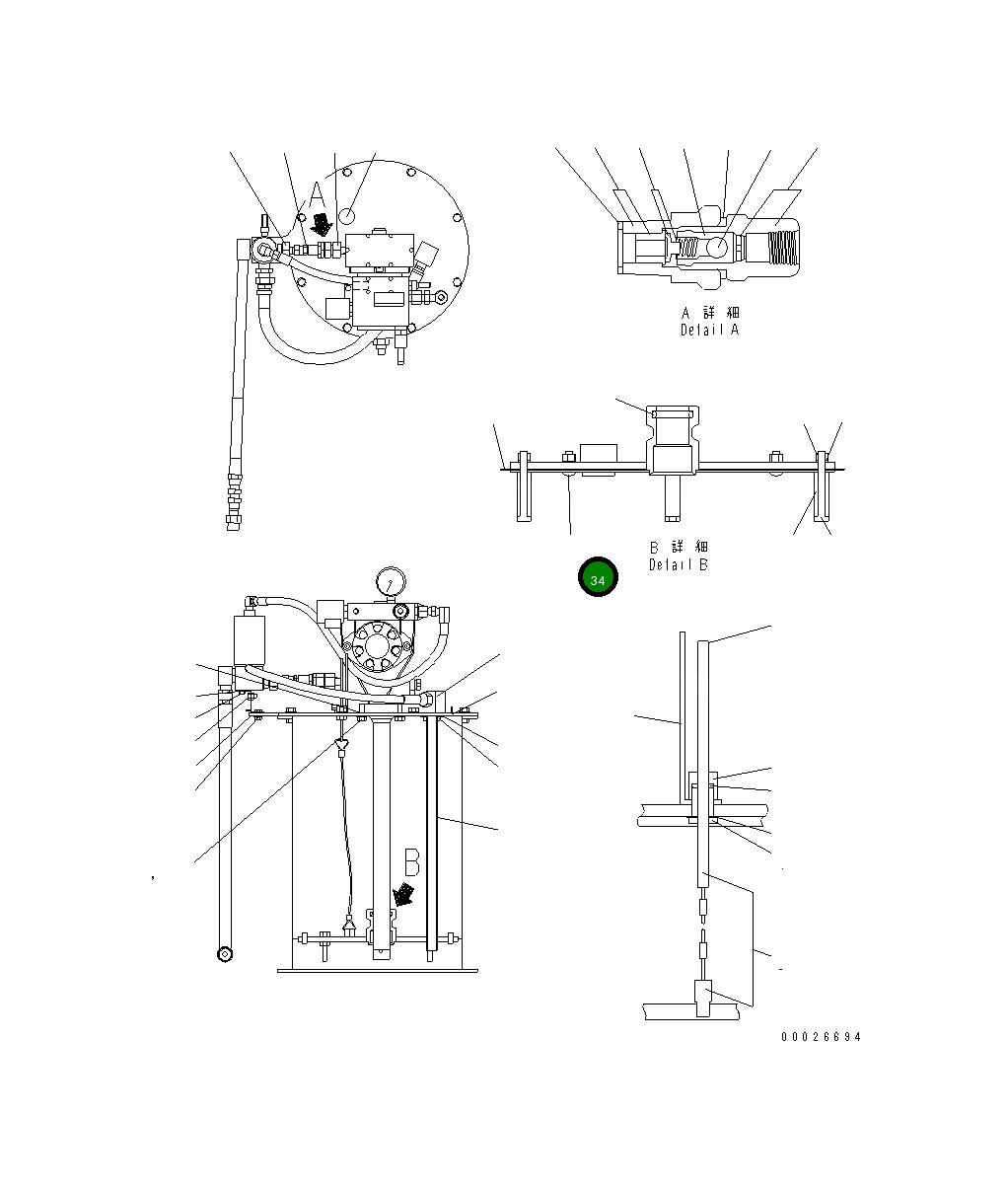 Болт LI249332  Komatsu