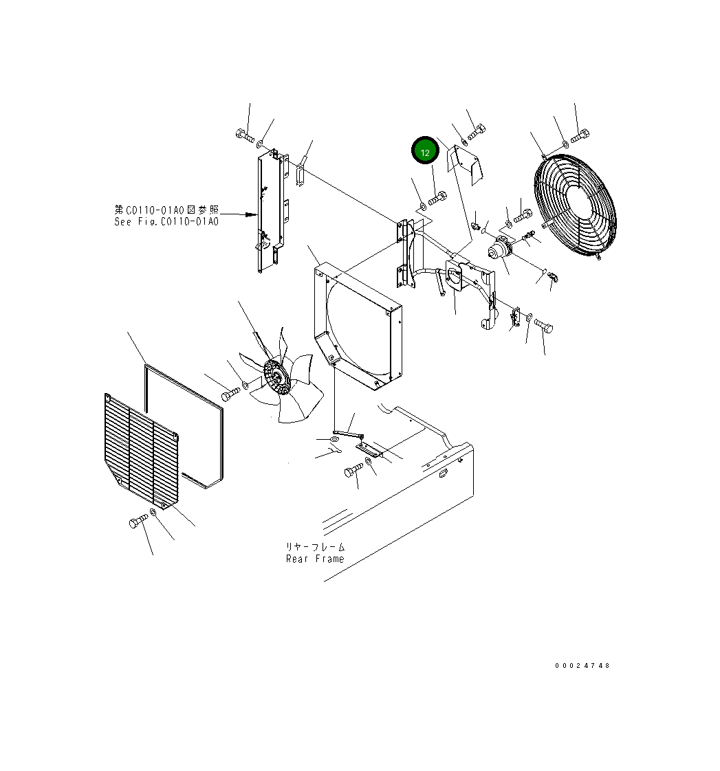 Крышка 418-03-33263  Komatsu