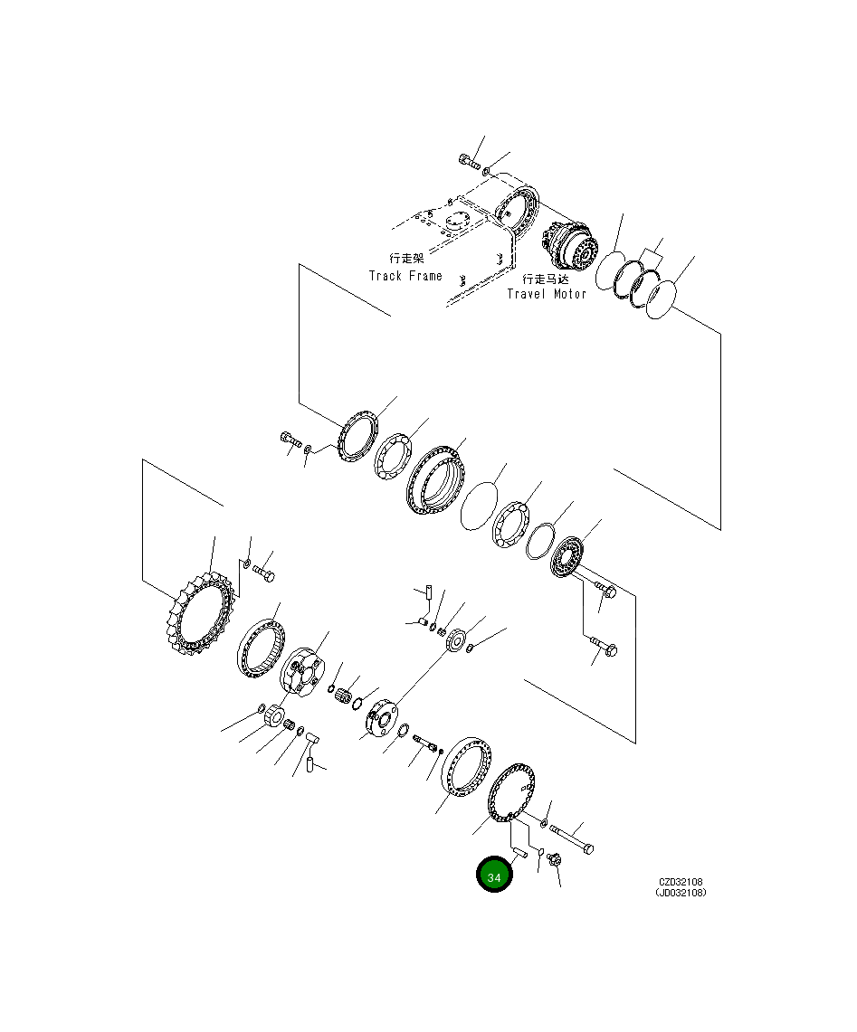 Крышка 21M-27-11190  Komatsu