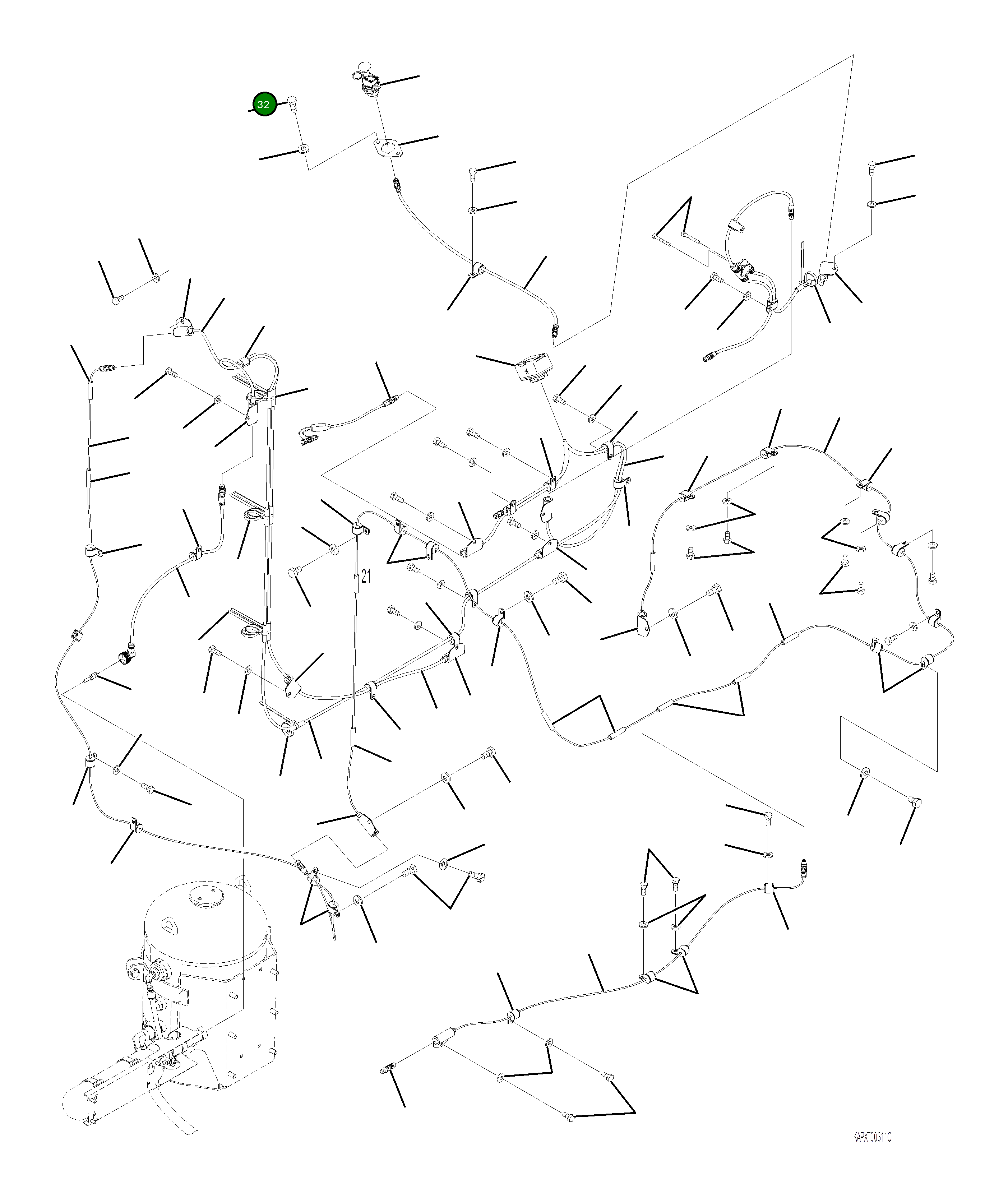 Болт 01252-80430 Komatsu