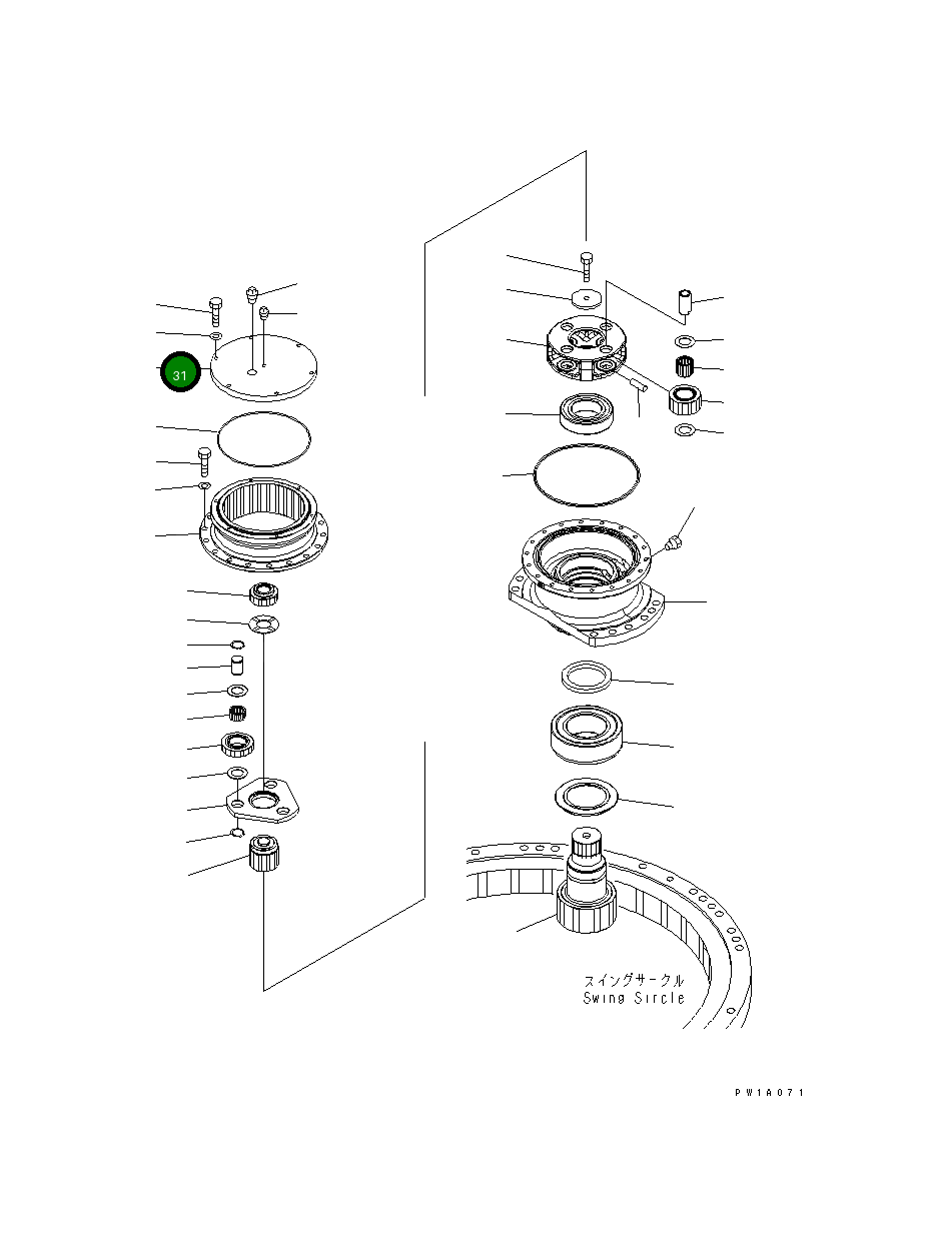 Крышка 22U-26-21620 Komatsu