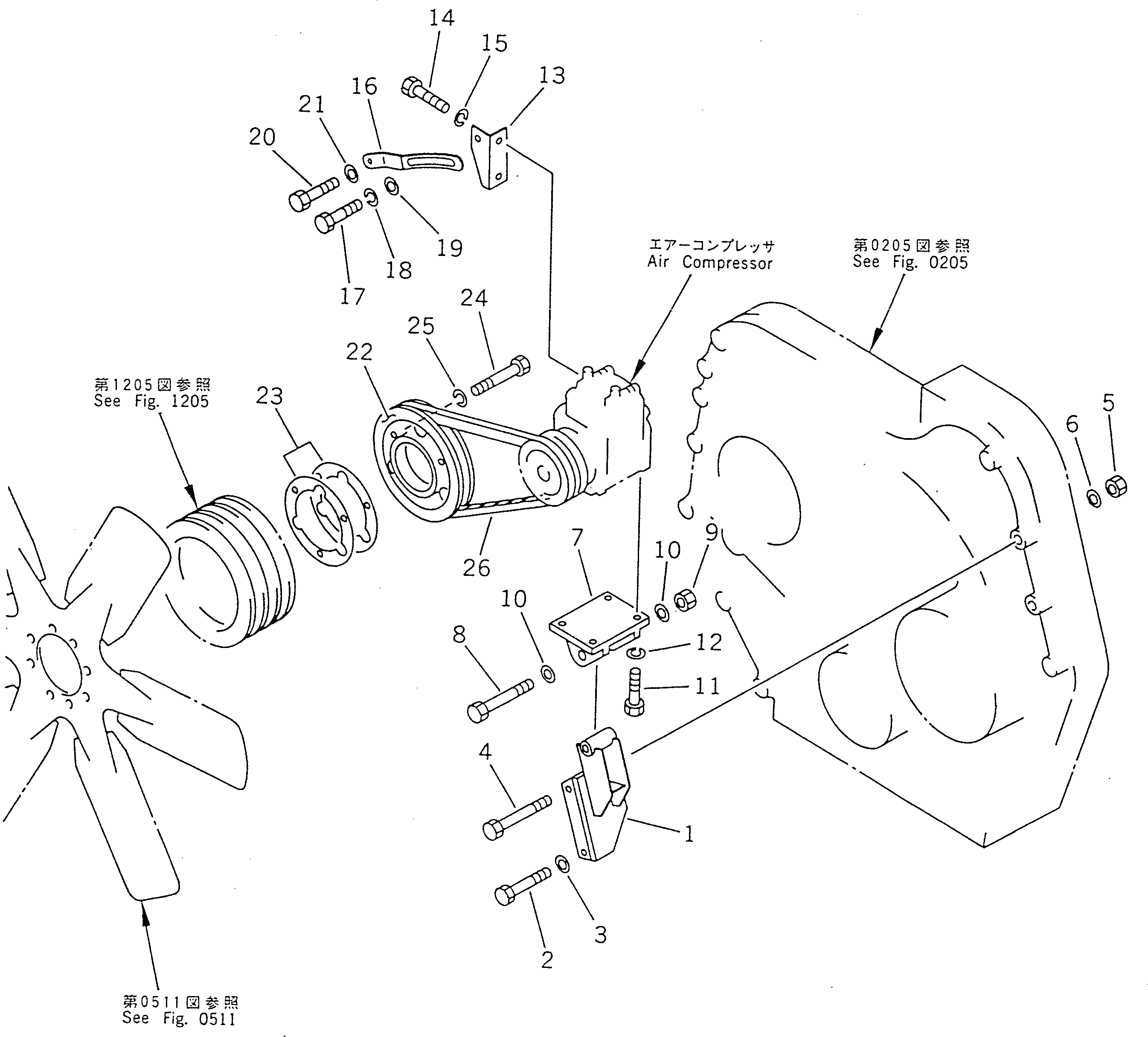 Болт 01019-11420  Komatsu