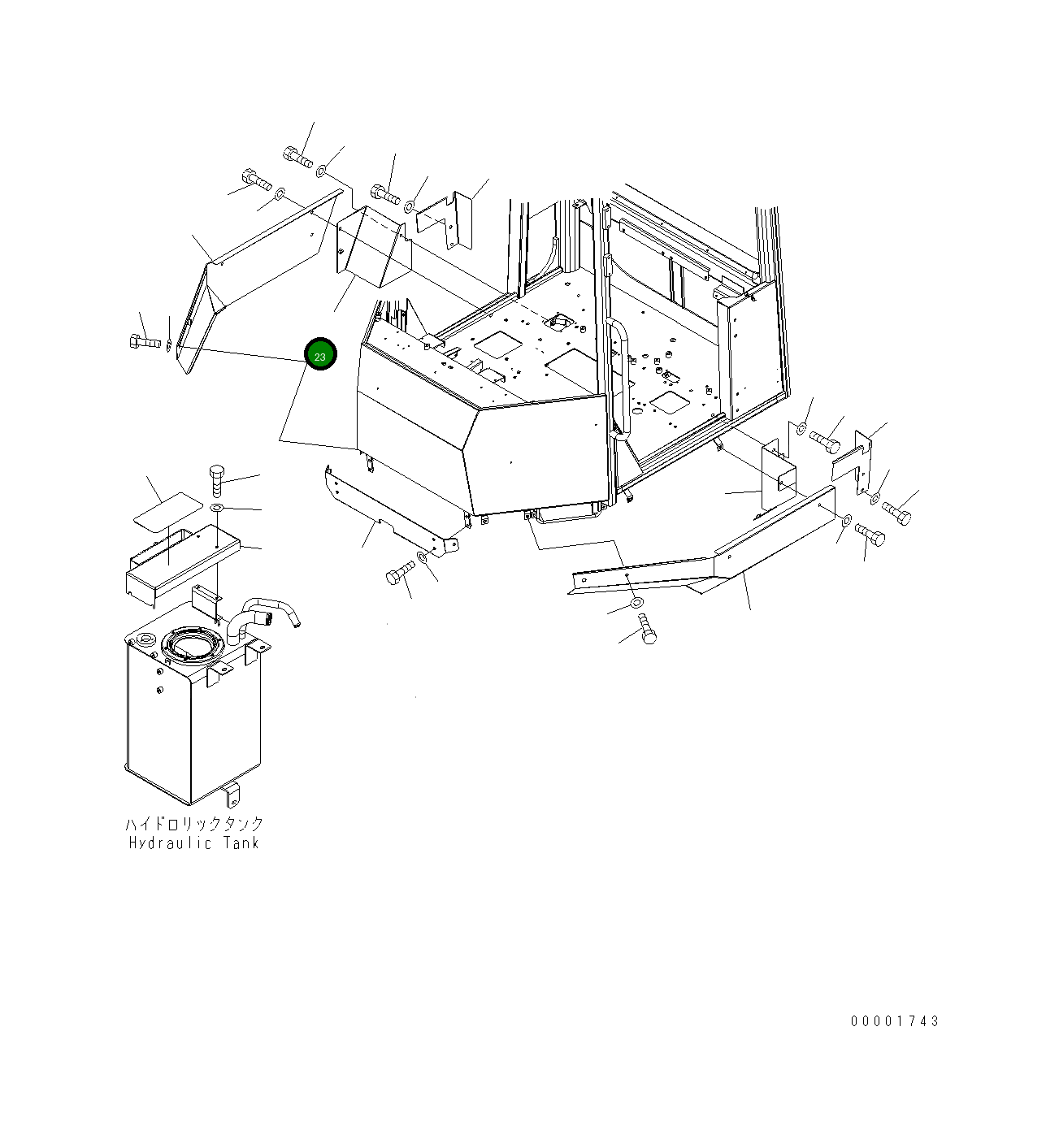Крышка 418-54-34423 Komatsu