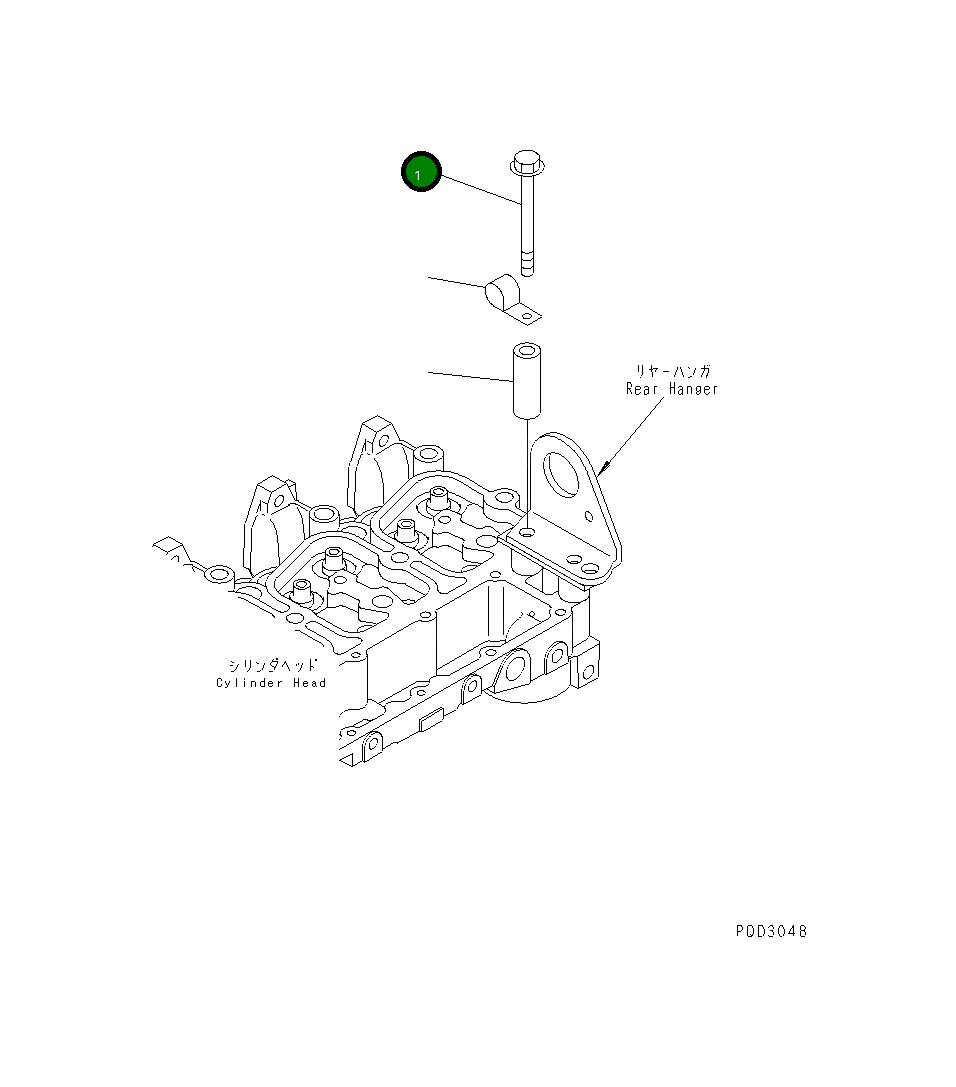 Болт 01436-01210  Komatsu