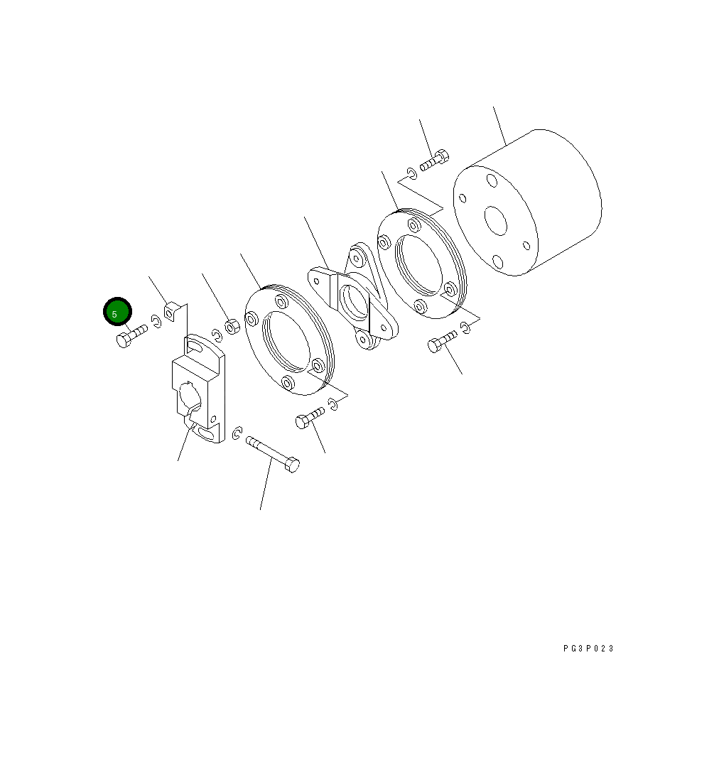 Болт ND949040-6370  Komatsu