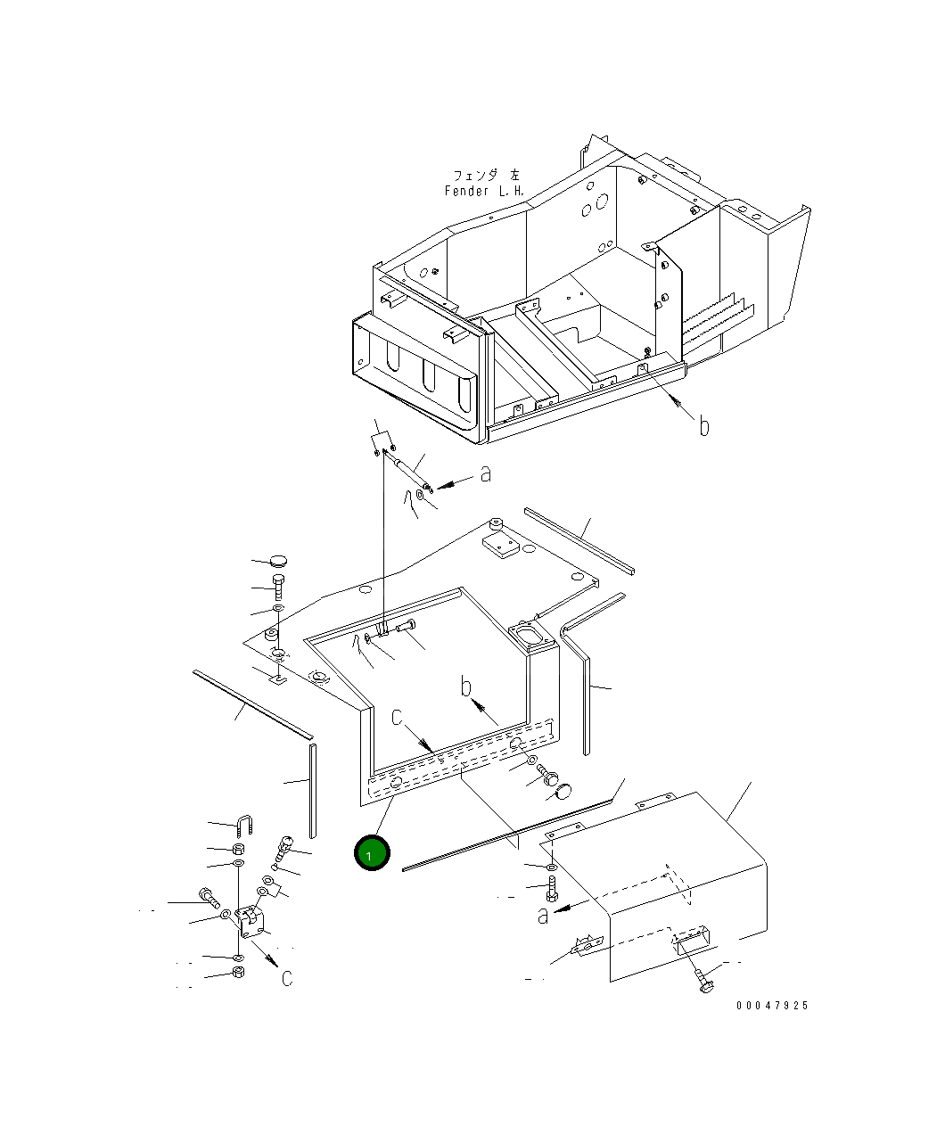 Крышка 56D-54-22521 Komatsu