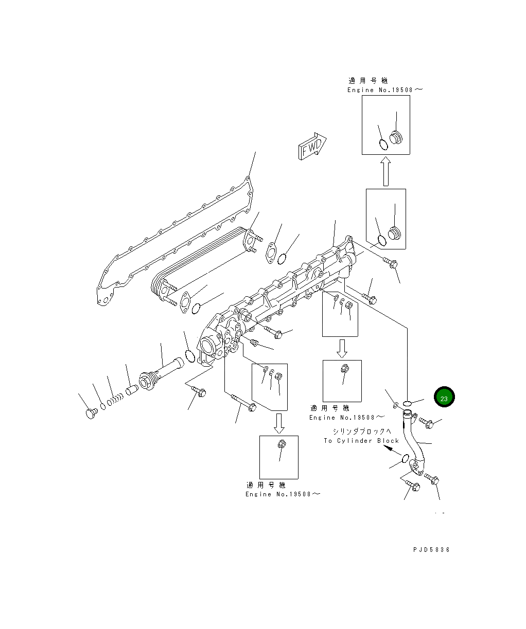 Кольцо уплотнительное (O-Ring) 07000-23022 Komatsu