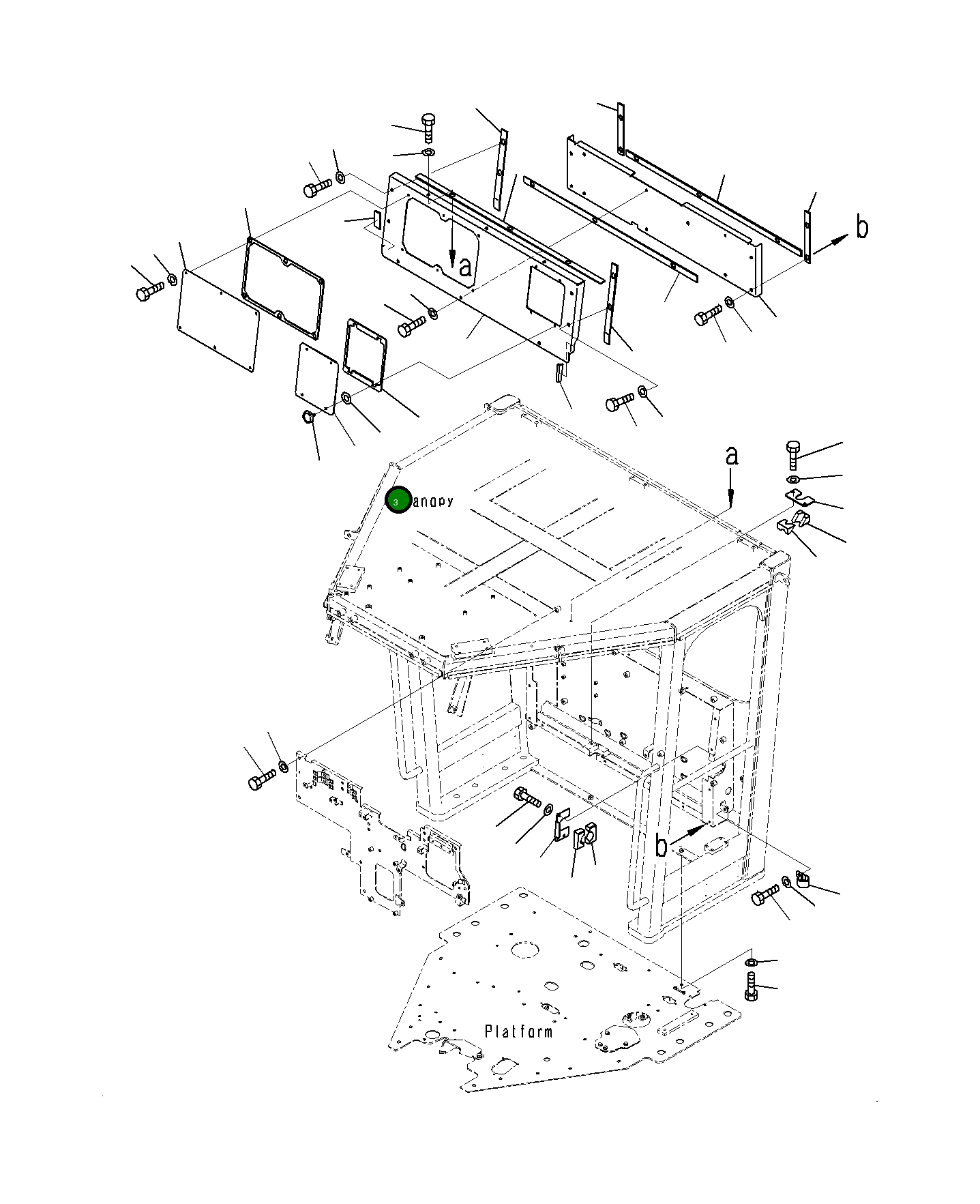 Крышка 23H-957-1681  Komatsu