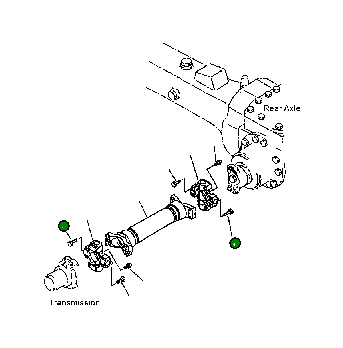 Болт 02030-00644  Komatsu