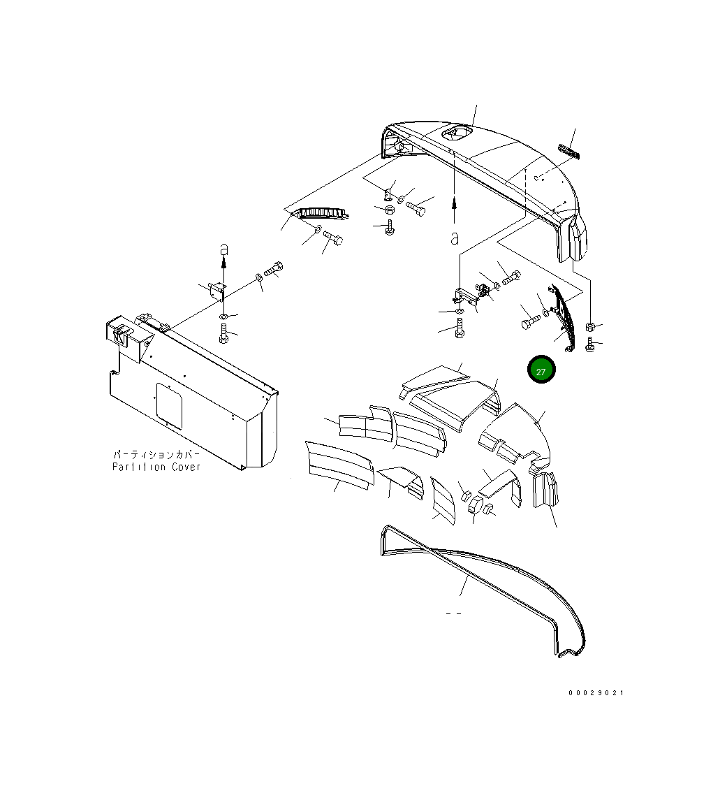 Крышка 21W-54-47151YN Komatsu