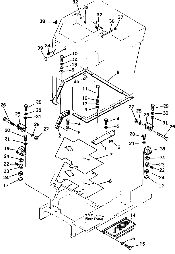 Болт 01011-61465  Komatsu
